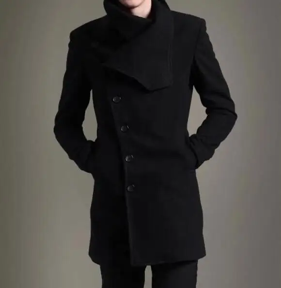 Мужское зимнее шерстяное пальто с воротником стойкой|mens hot coats|coat fashioncoats coats |