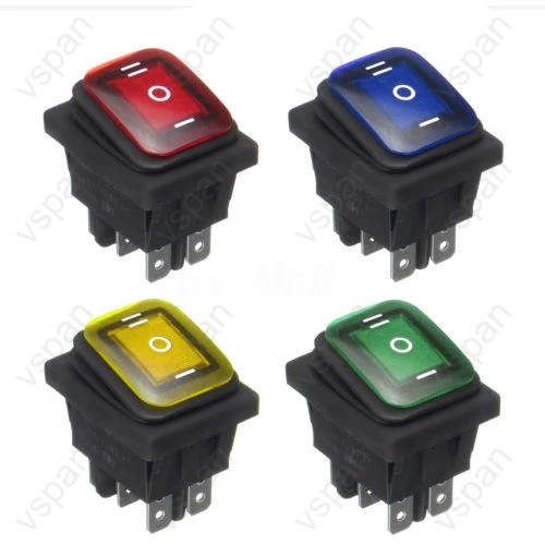4pcs Waterproof Car Boat On Off 6 Pin 12V LED Light Rocker Switch Universal for DC Power Automobiles interruptor 12v | Автомобили и