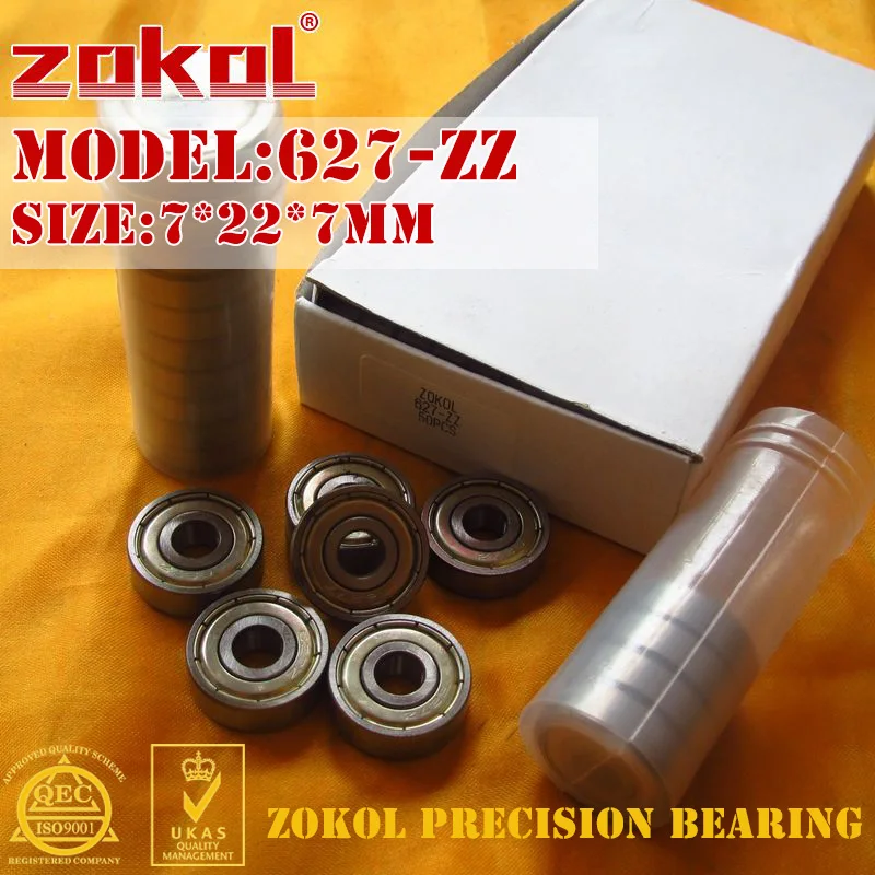 ZOKOL 627 ZZ 2RS Z1 подшипник 627ZZ миниатюрный 627RS шариковый с глубоким желобом 7*22*7 мм|bearing