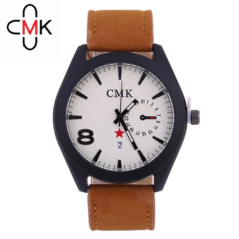 Бренд cmk кварцевые часы в стиле милитари с календарем мужские спортивные