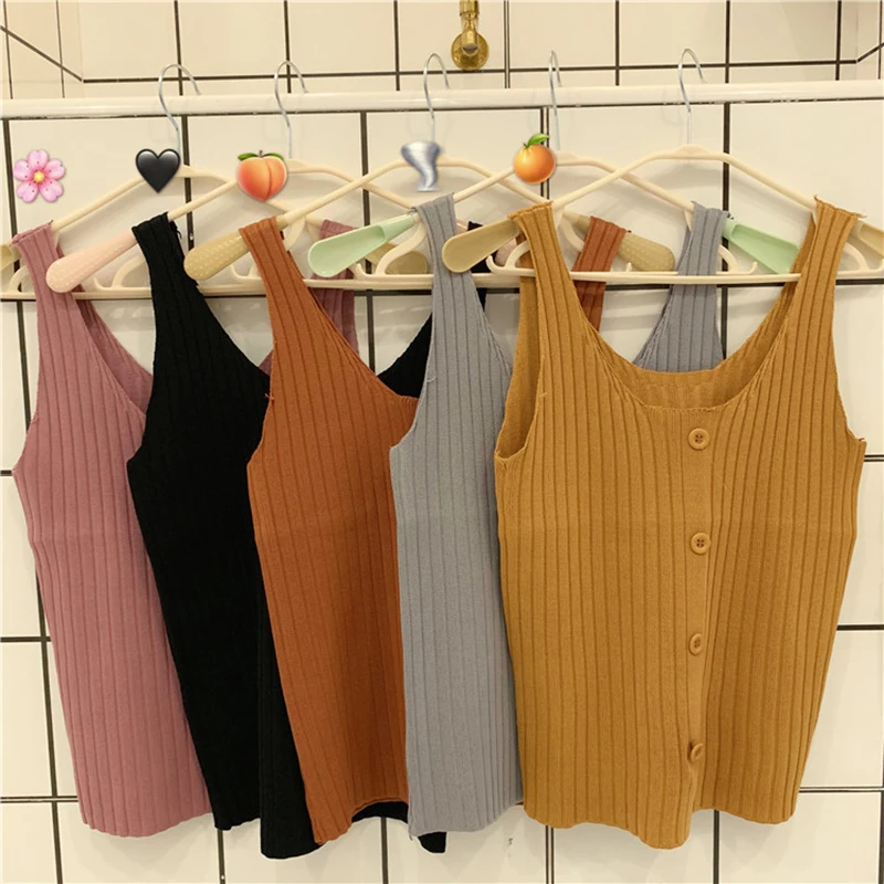 2019 летний вязаный женский кроп Топ корейский стиль пикантные короткие Haut Femme