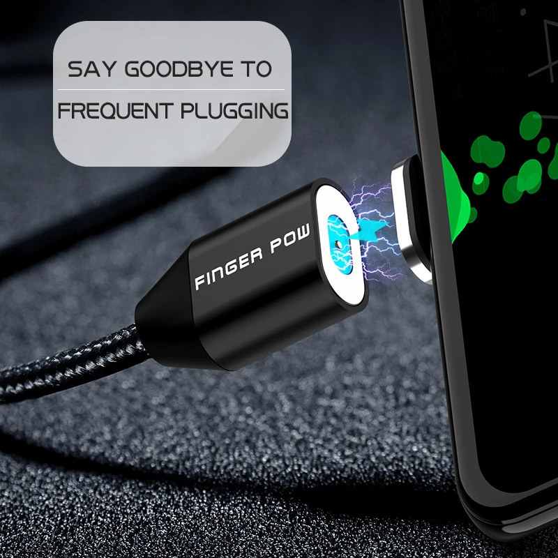 Fingerpow Магнитная Быстрая зарядка мини powerbank для iphone android type C внешняя зарядка аккумулятора 18650 Powerbank USB кабель для передачи данных