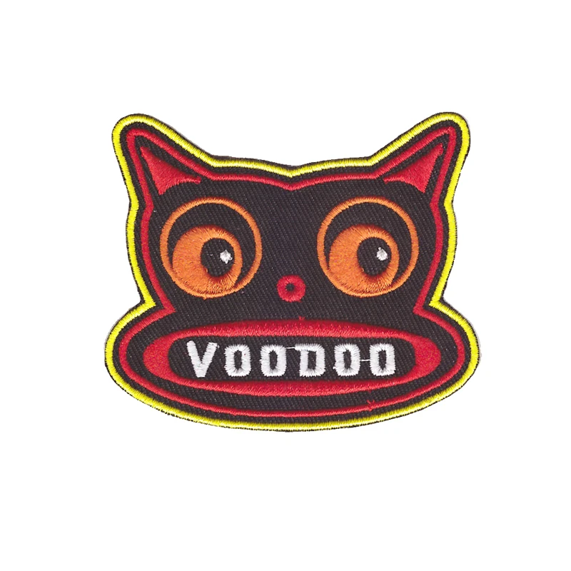 

VOODOO Cat от von ложки, вышитая утюгом нашивка Kitty
