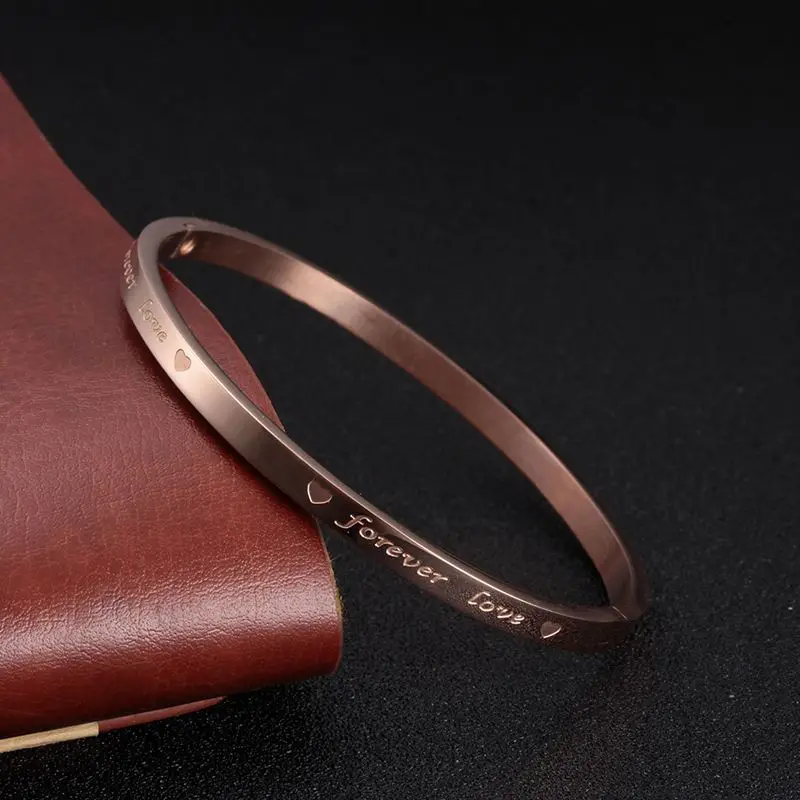 rose gold style 1 Браслет-манжета из нержавеющей стали для женщин с золотыми цифрами и кристаллами CZ браслет Pulseira Lover's Jewelry Bijoux - Окраска металла: rose gold style 1