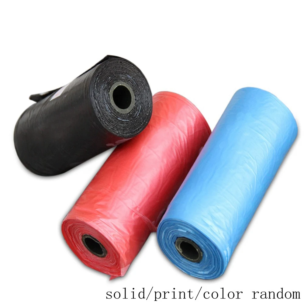 Random color 3 roll Аксессуары для собак Pet Pooper Scooper собака сумка принадлежности для домашних животных переносные мешки для отходов кошка Pooper PG004 - Цвет: Random color 3 roll