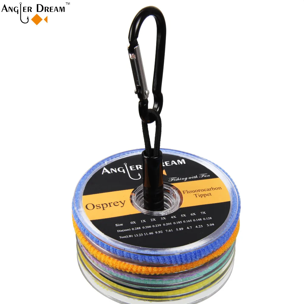 

Fluorocarbon Tippet Fly Fishing Line 2 3 4 5 6X Fluorocarbon 55yds/50m Fly Fishing Tippet Line with Tippet Holder