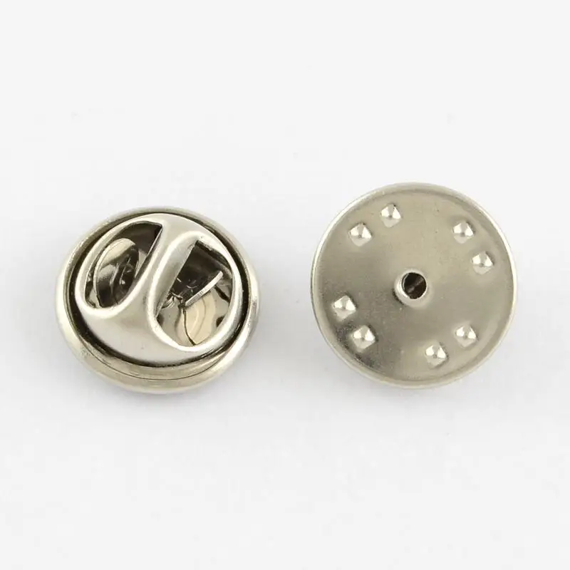 

200pcs Stainless Steel Badge Lapel Pin Back Butterfly Clutches, Brooch Findings, Stainless Steel Color, 11.5x5mm, Hole: 1mm