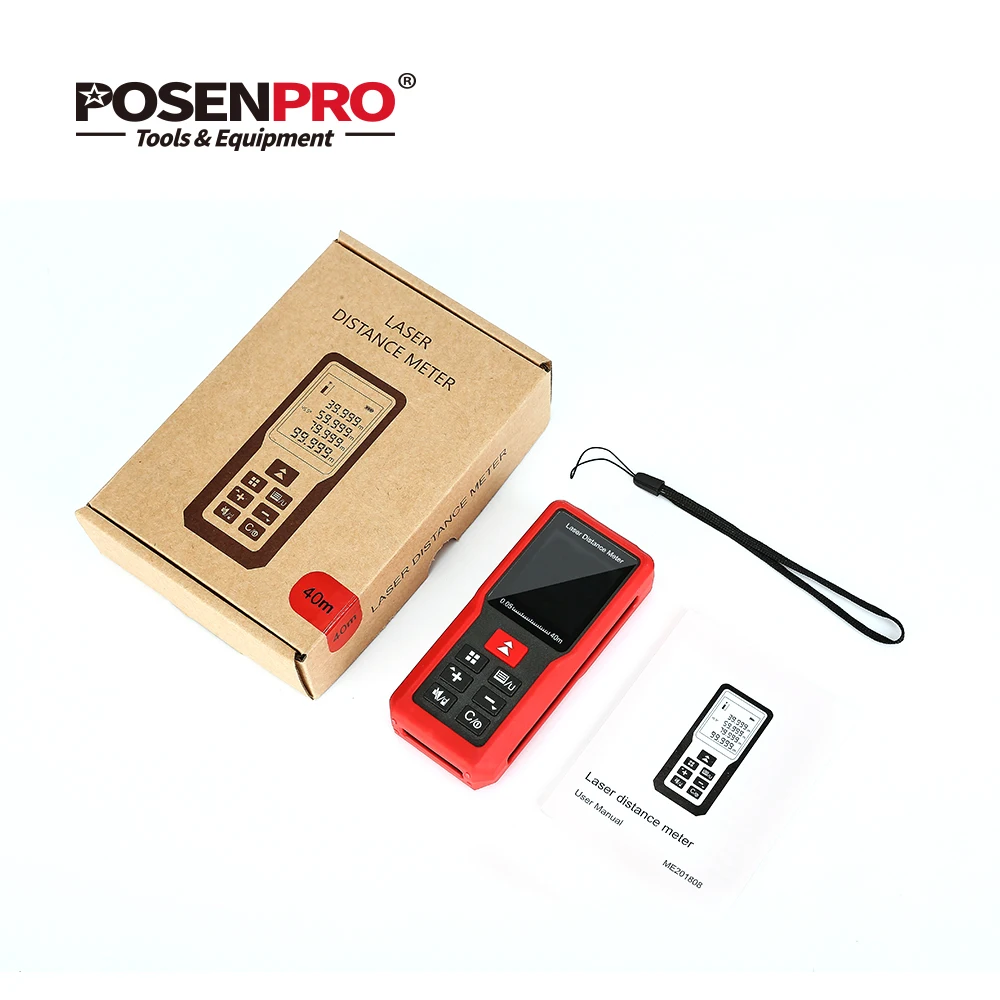 Лазерный дальномер POSENPRO, ручной, 40 м, 60 м, 100 м, больше, лазерный дальномер Lianr, диастиметр, измерительный лазерный измеритель