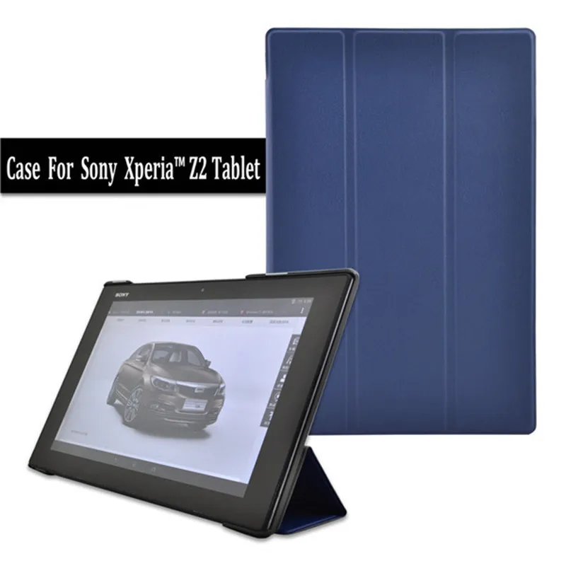 SYZ2 KST DBU Кожаный чехол для sony Xperia Tablet Z2+ Магнитный чехол-подставка для ПК+ Защитная пленка для экрана+ стилус - Цвет: SYZ2 KST DBU