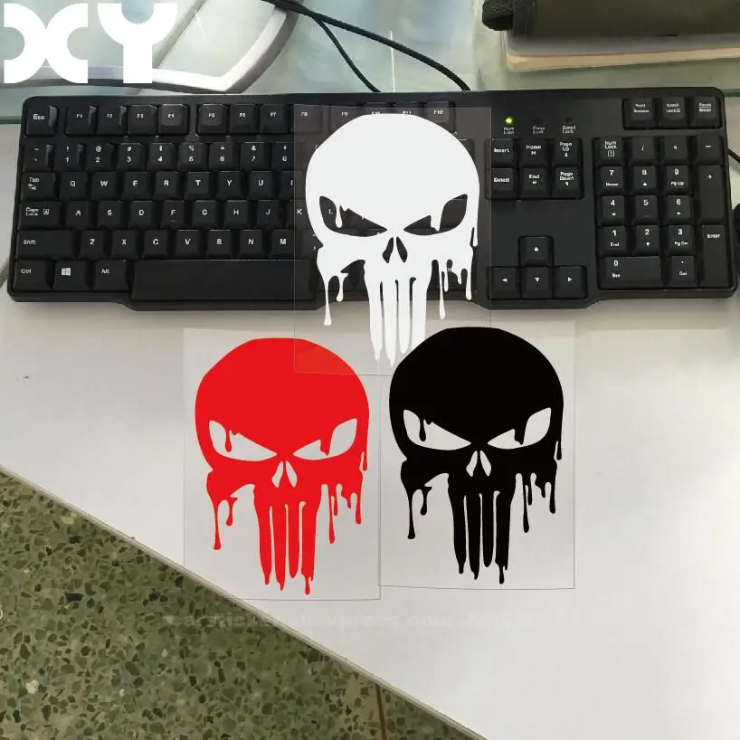 

XY Waterproof Reflective Car and Motorcycle Vinyl Sticker Skull Sticker for Car