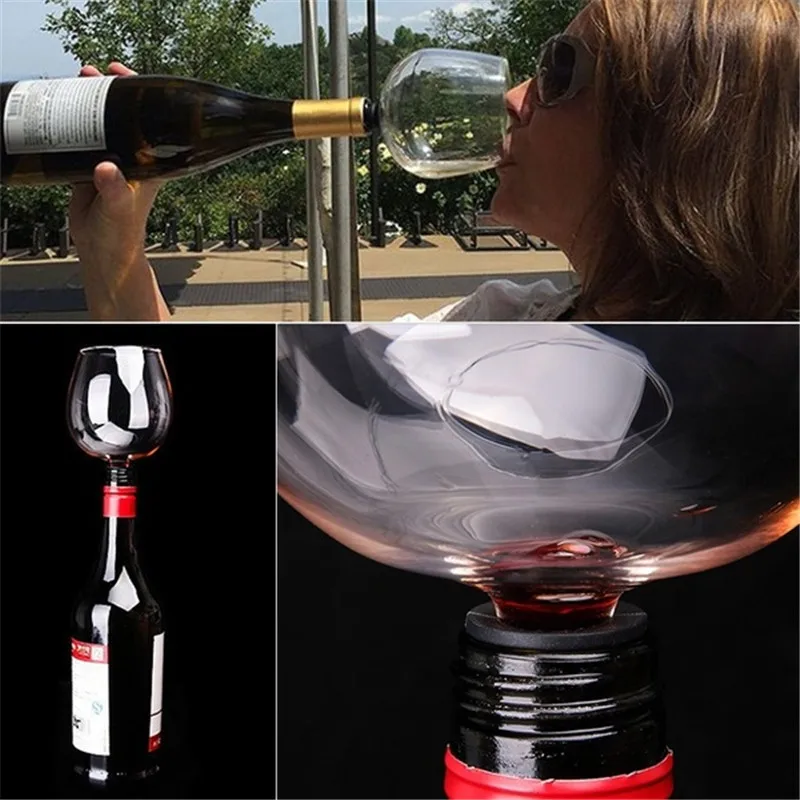 Прозрачное стекло бутылка Красного вина завинчивание питьевой прямой стакан