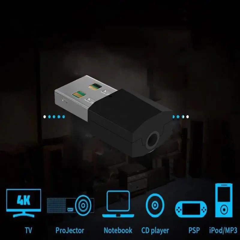 3.5mm jack Wireless Bluetooth 4.2 Transmitter USB HIFI Stereo Audio Music Adapter for TV Mobile Phone Headphone | Электроника