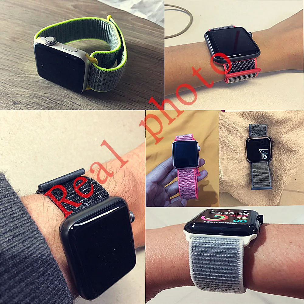 Нейлоновый ремешок для Apple Watch 40 мм 38 мм браслет для Apple Watch Series 4 44 мм ремешок для Apple Watch Band 42 мм