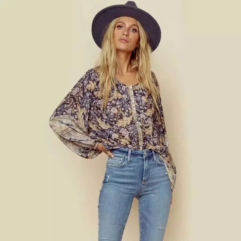 BOHOFREE/Новинка 2019 года рубашка-кимоно с длинными рукавами в цыганском стиле