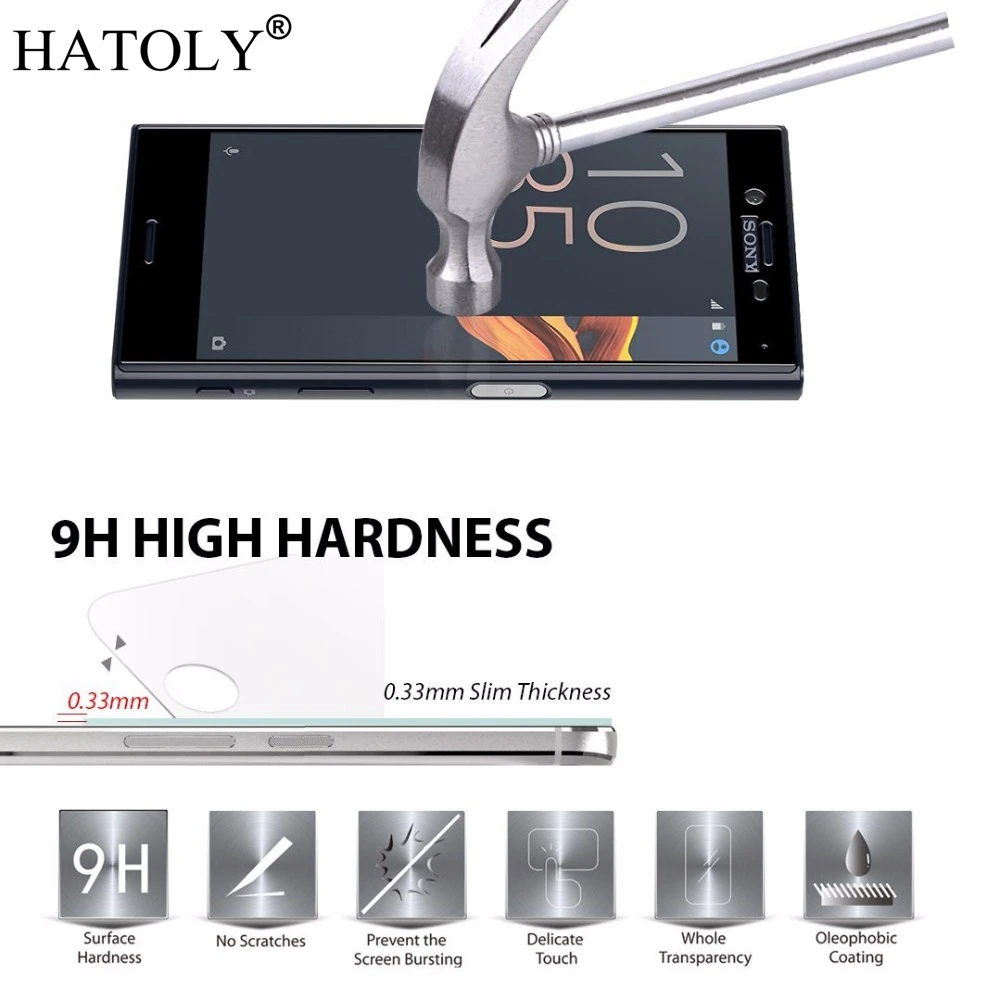 1 шт. закаленное стекло для Sony Xperia XZ Премиум Защита экрана полное покрытие 3D