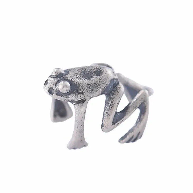 Retro 925 Sterling Silver flog ear cuffs clip earrings for woman and man Punk rock insect unique cartoon earring jewelry gift | Украшения и