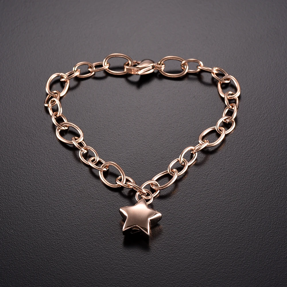 Браслет со звездами и звеньями для кремации ювелирные украшения на массивной