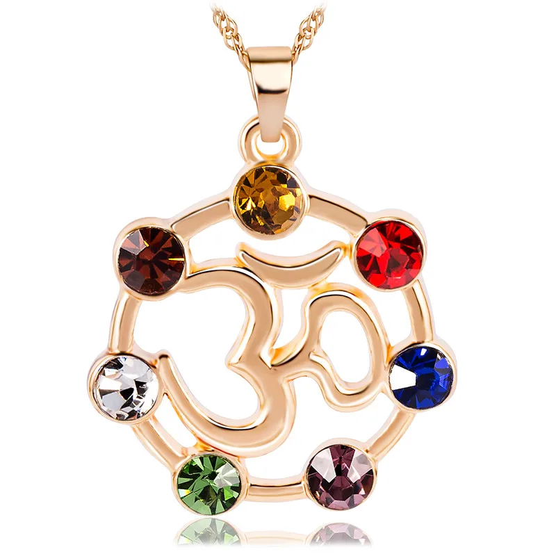 Золото Индус ювелирные изделия Ом индуистской буддийский АУМ ом ожерелье
