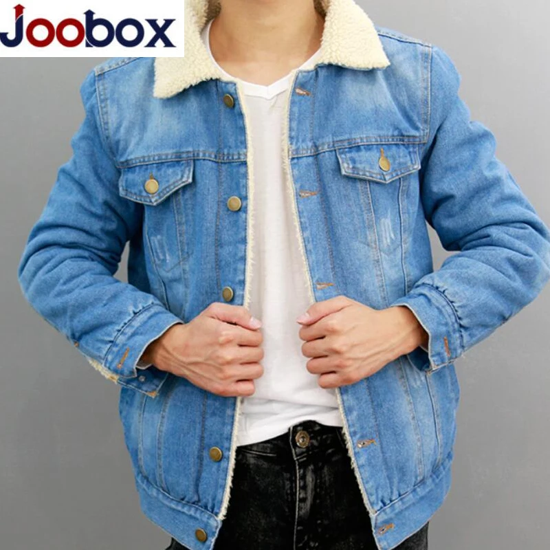 Мужские джинсы JOOBOX зимние утепленные с флисовой подкладкой из овчины в стиле хип