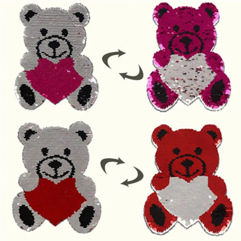 2 шт. двусторонние блестки в форме медведя | Дом и сад