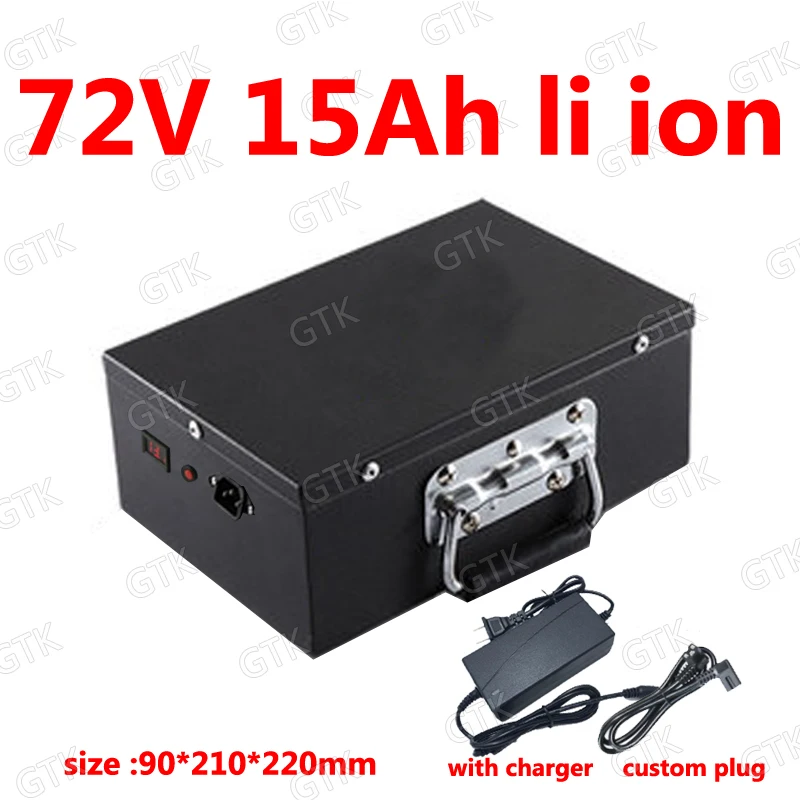 GTK литиевая батарея 72v 15Ah литий-ионный с BMS 18650 20S 72V для 1500w e скутера велосипеда