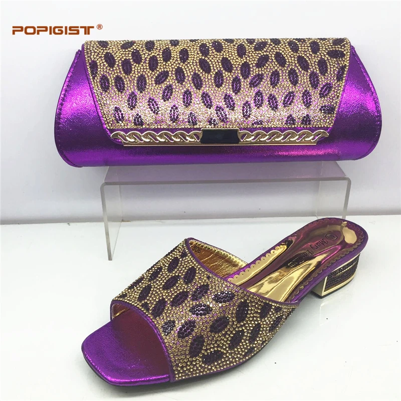 Последние Голубой цвет итальянская обувь и сумки чтобы соответствовать сумка в