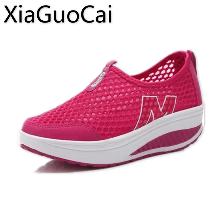 

Leisure Round Toe Women Platform Casual Shoes Newest Hollow Ladies' Breathable Mesh Sneakers Womens Flats Casual Shoes