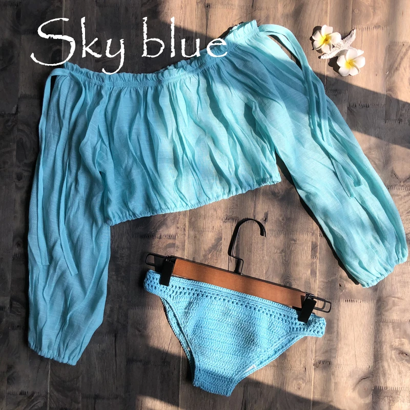 

White Off Shoulder See Through Chiffon Tank Tops 2021 Vintage Lantern Sleeve Women Casual Summer Crop Top Tees Camisole