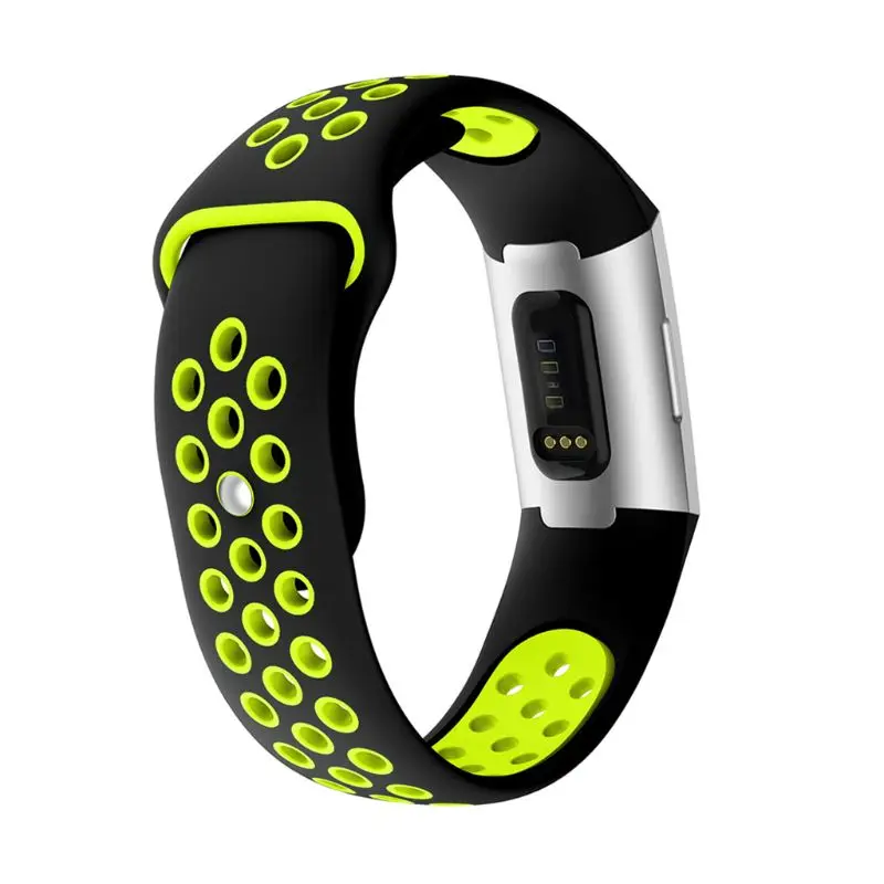 Двухтонный силиконовый ремешок для часов Fitbit Charge 3 Сменный ремень браслет