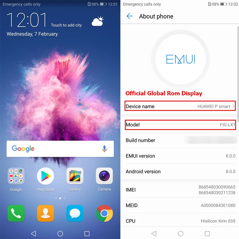Оригинальный смартфон huawei P 5 65 дюймов полный экран четыре ядра Kirin 659 4 Гб ОЗУ 64 ПЗУ
