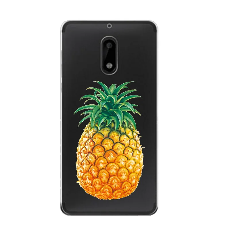 Мягкий прозрачный чехол принцессы из ТПУ для Nokia3 5 6 8 N540 N640 N535 N830 с принтом ананаса