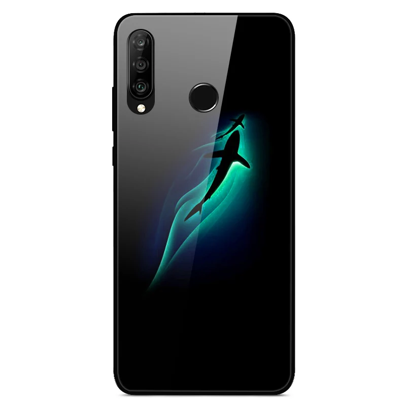 Для huawei P30 Lite чехол из закаленного стекла с принтом задняя крышка Жесткий чехол для Coque huawei P30 Lite чехол для телефона fundas P 30 лайт Pro