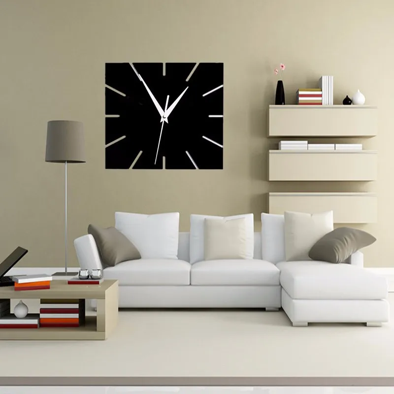 Распродажа, кварцевые часы, настенные часы, акриловое зеркало, reloj pared horloge needle, diy часы для гостиной, современные часы, 3d наклейки