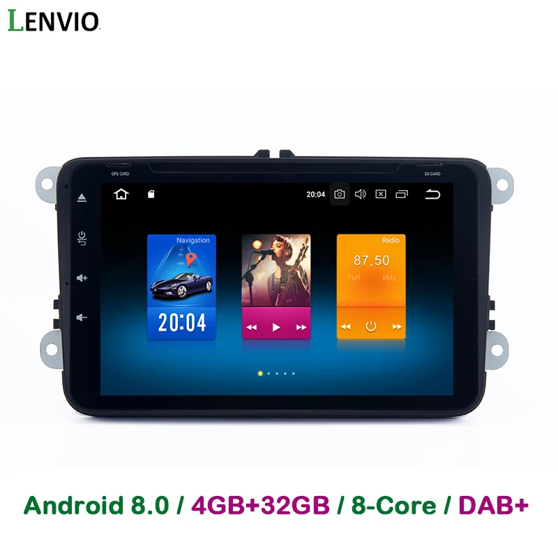 Автомобильный DVD проигрыватель Lenvio IPS 4 ГБ ОЗУ Восьмиядерный 2 Din Android 8 0 с GPS