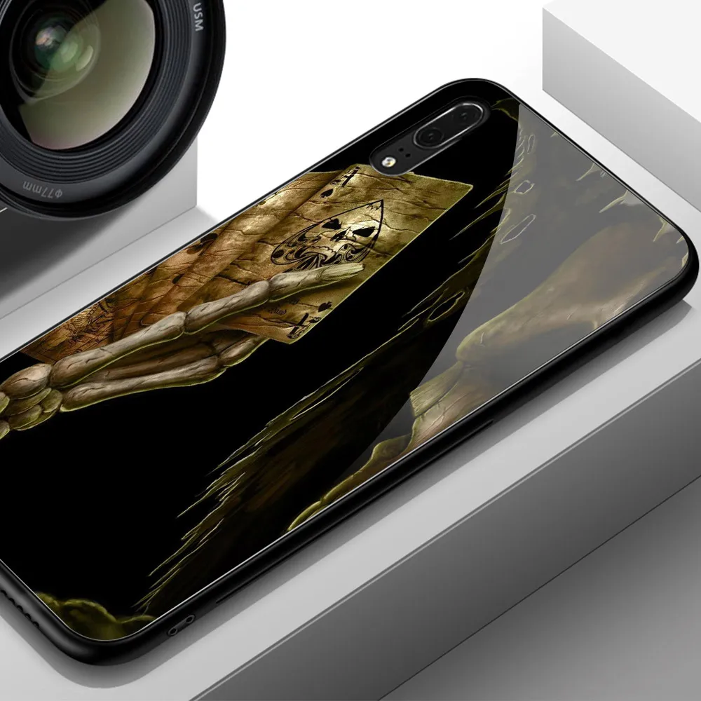 Чехол для huawei mate 10 Pro, чехол из закаленного стекла с изображением черепа для huawei mate 9 10 Pro P10 P20 Honor V9 V10 Play Nova 3e - Цвет: 01099
