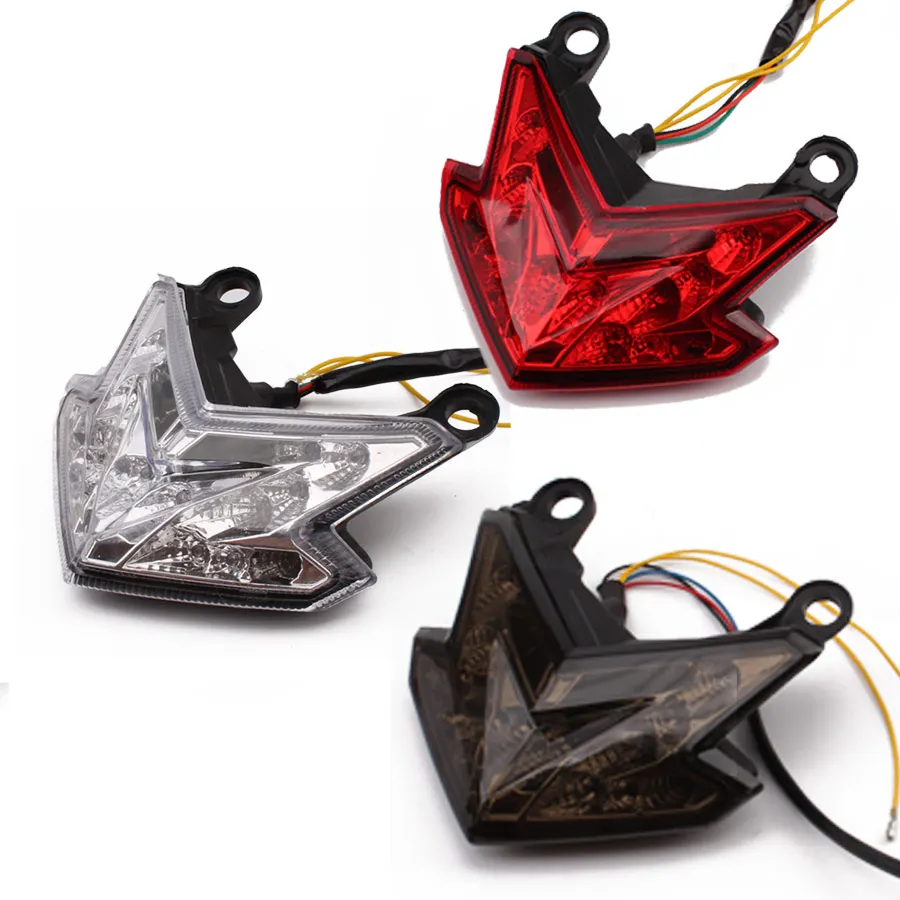 

Motorcycle Accessories Integrated LED Tail Light+Turn signal Blinker Light Red/Black/Clear Lens For KAWASAKI Z800 2013-2014