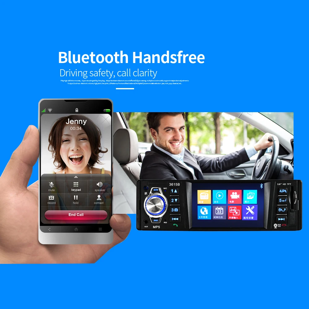 3 9 дюймов автомобиля Радио Bluetooth MP5 плеер стерео Автозвук 1 Din FM 12 В Full HD цифровой