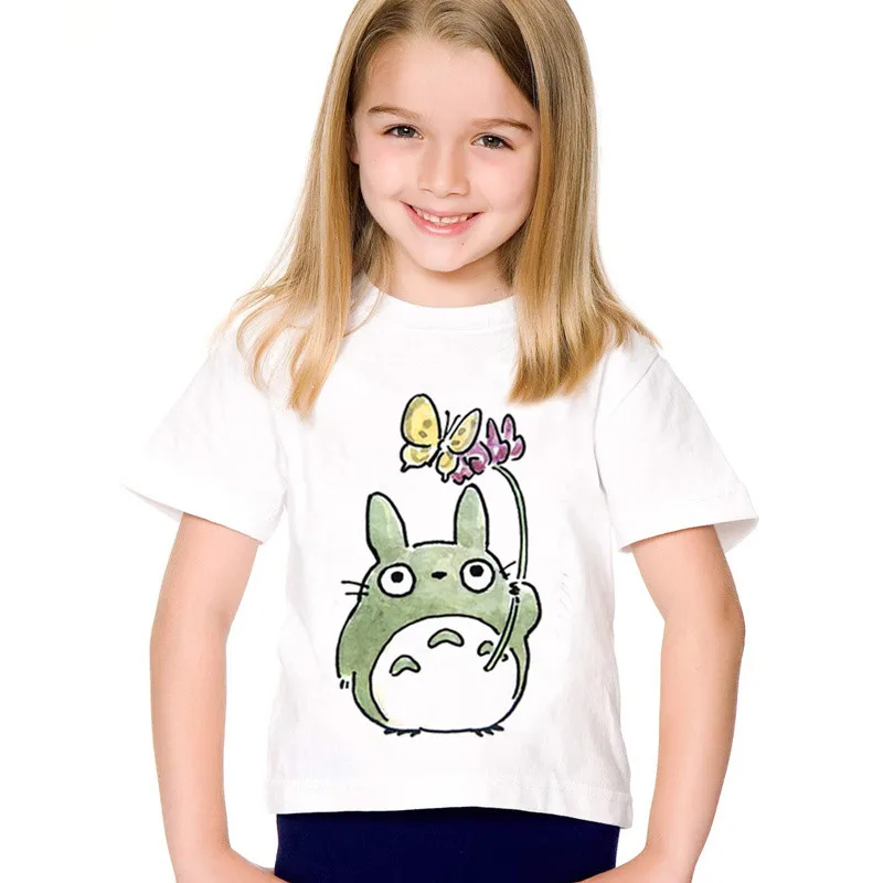 Лето 2021 забавные детские футболки с аниме принтом Мой сосед Тоторо Camiseta для детей