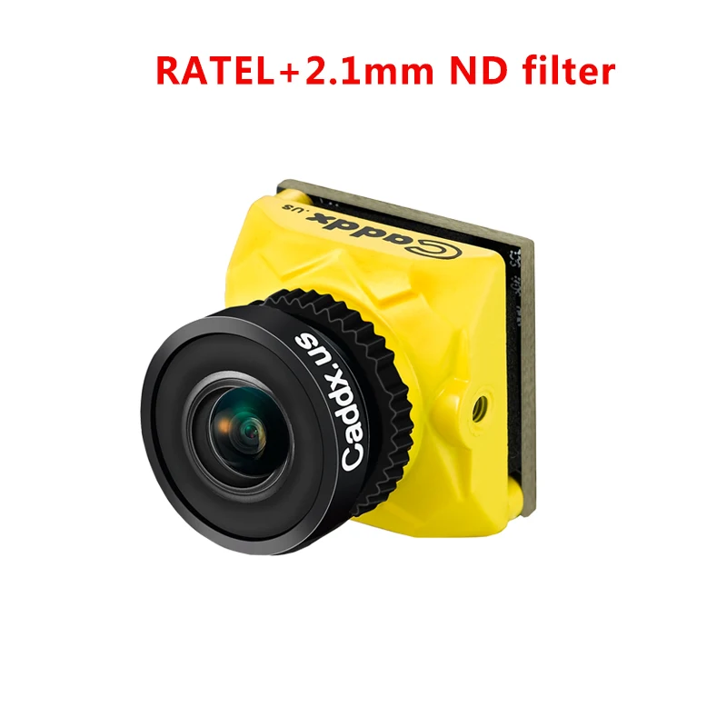 Yellow2.1mmND filter Caddx Ratel FPV камера 1/1. 8 ''Starlight HDR OSD 1200TVL NTSC/PAL 16:9 4:3 ND8 объектив 1,66 мм 2,1 мм объектив для RC FPV гоночный Дрон - Цвет: Yellow2.1mmND filter
