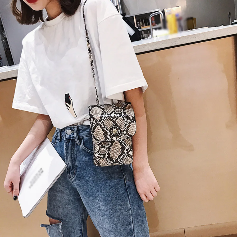 Модная винтажная женская уличная сумка мессенджер на застежке с серпантином