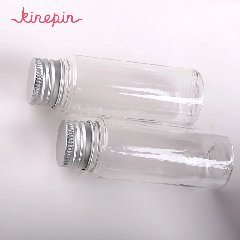 KINEPIN 2pcs 50ML Travel Cosmetic Bottles PETG Eco-friendly Empty Plastic Refillable Bottle Aluminium Screw Top Shampoo Containe | Красота и
