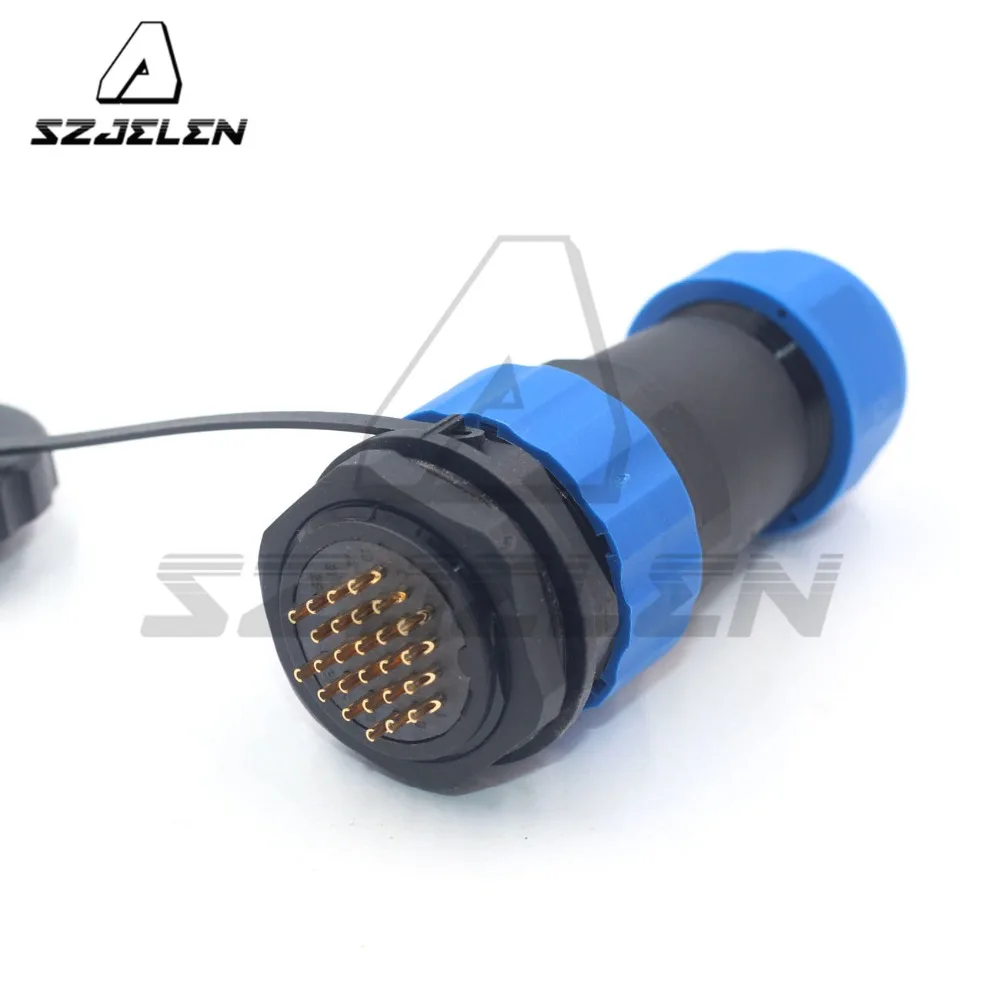 SD28TP-ZM 28mm 26pin Panel Waterproof Circular Connector IP67 Aviation Cable Male And Female on - Соединитель круглого панели 28 мм, 26 контактов, влагозащищенный, IP67, авиационный кабель, мужской и женский