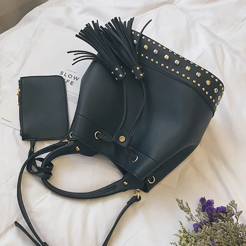 

Hot Selling 1 Pcs Women Lady Shoulder Crossbody Bag PU Leather Tassel Fashion For Travel Money -B5