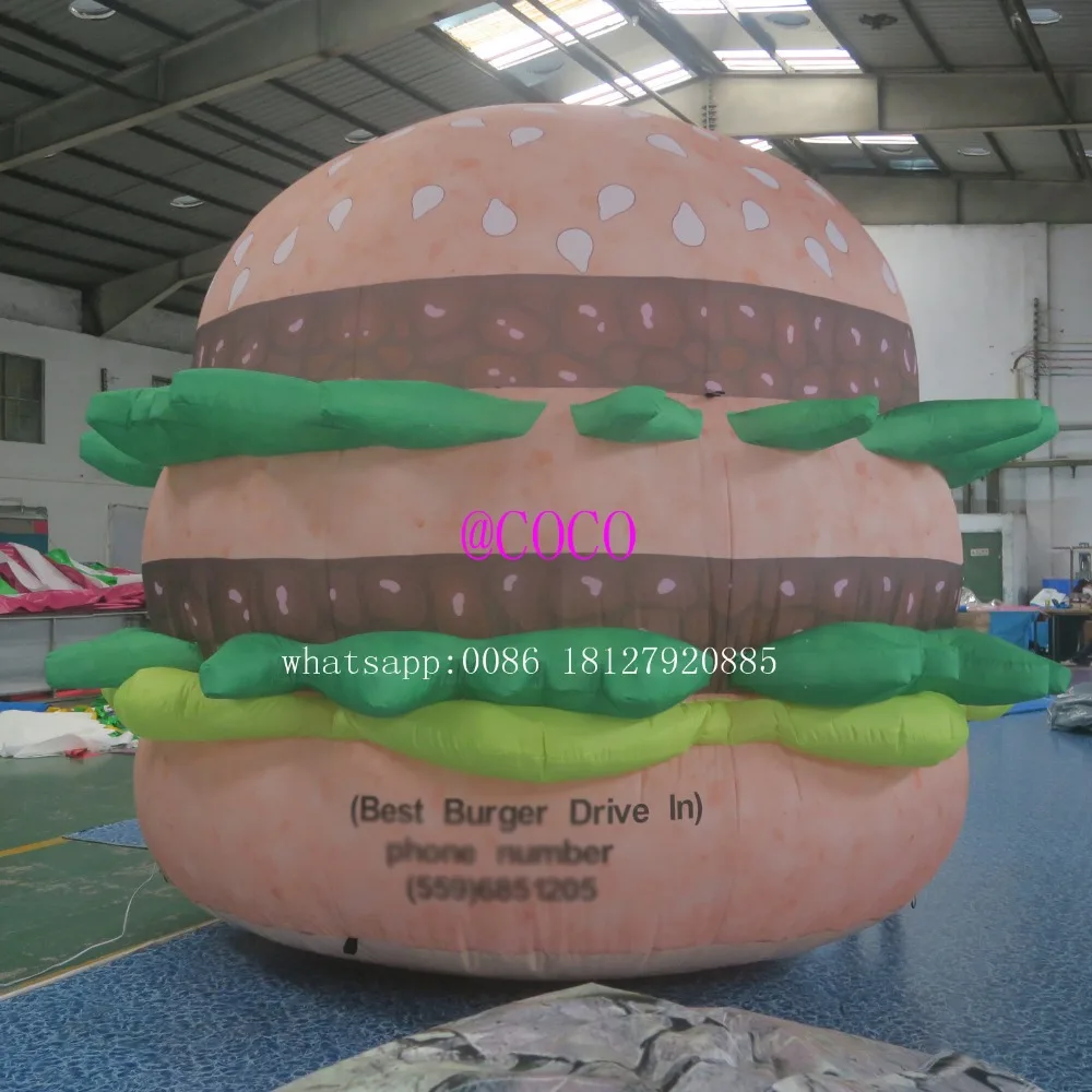 Бесплатная доставка до двери горячая Распродажа гигантский надувной гамбургер