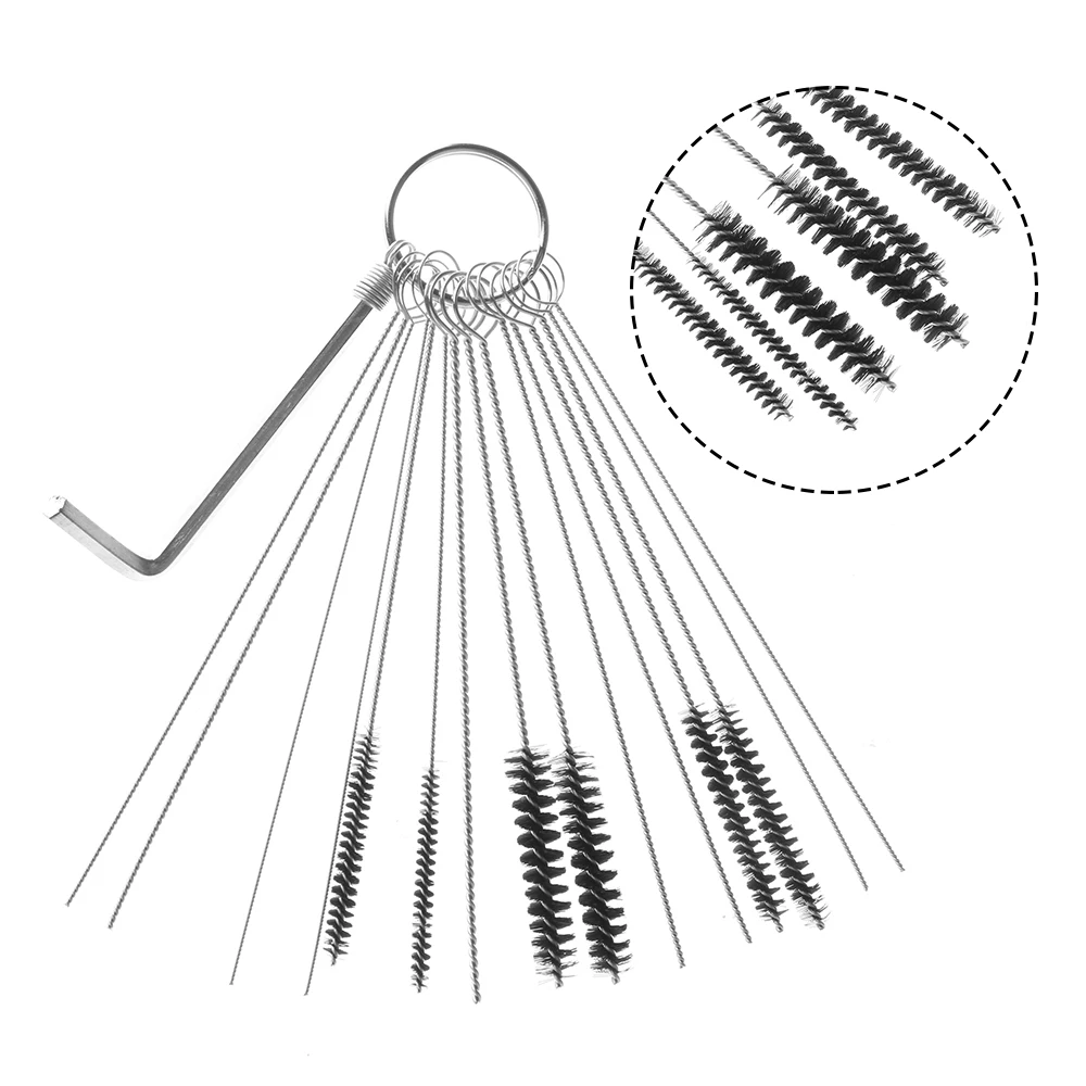 Карбюратор для мотоцикла набор инструментов чистки 10 чистящих игл + 5 щеток |