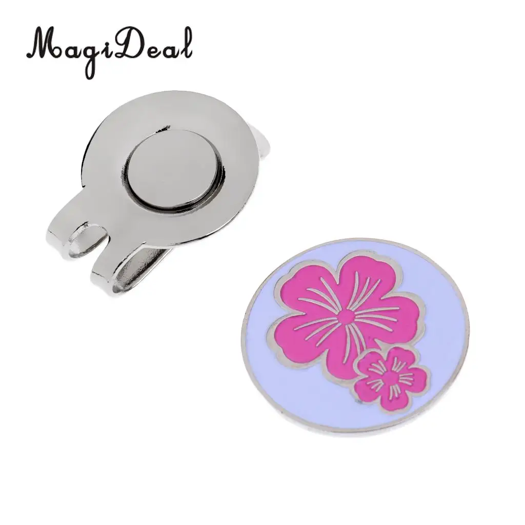 Магазин на открытом воздухе Спортивная кепка для гольфа с магнитным маркером шарика Дизайн цветов розовый/фиолетовый/синий Обучающие средства.