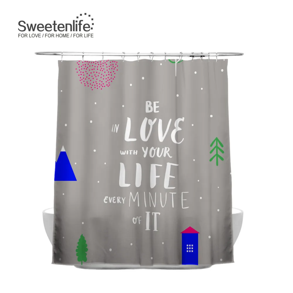 Водонепроницаемая занавеска Sweetenlife для душа 180x200 см|waterproof curtains|quality shower curtainshower