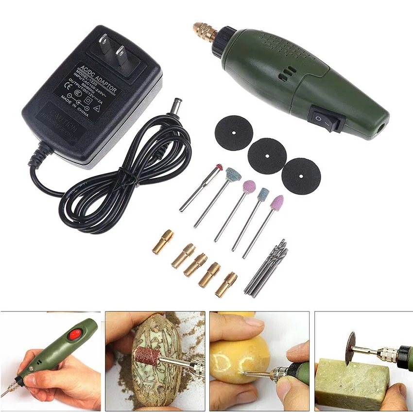 

TL026 Super Mini Electric Grinding Set 12V DC Drill Grinder Tool for Milling Polishing Drilling Cutting Engraving Dremel Accesso