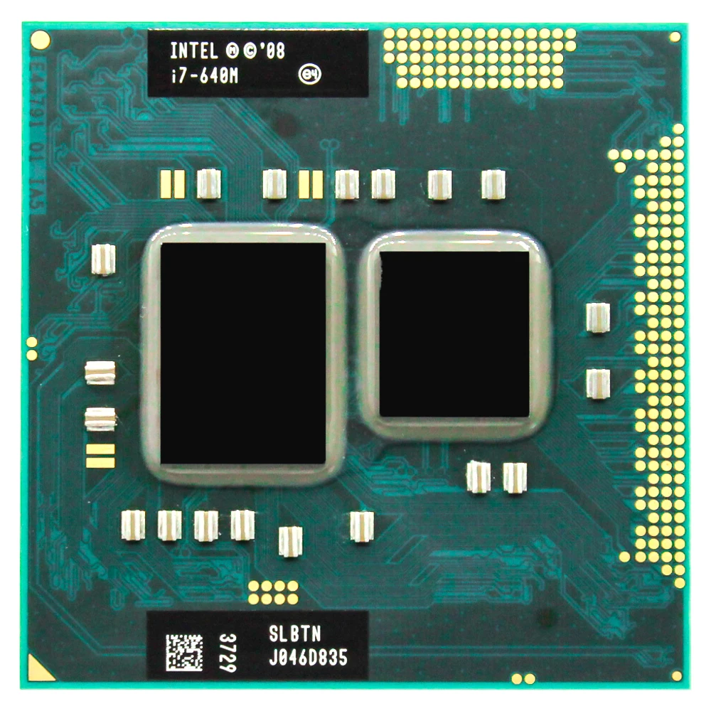 Двухъядерный процессор Intel Core i7 640M 2 8 ГГц 4M Processeur Socket G1 35W SLBTN|Процессоры| |