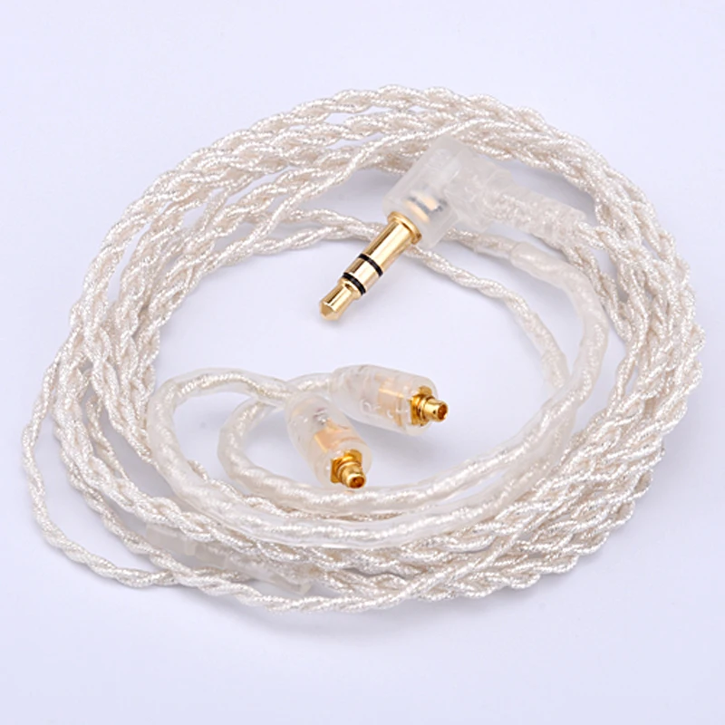 1,2 м 7 Core Серебряный Платиновый кабель для наушников для Shure SE215 SE315 SE425 SE535 SE846 UE900